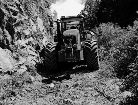 tracteur avec broyeur