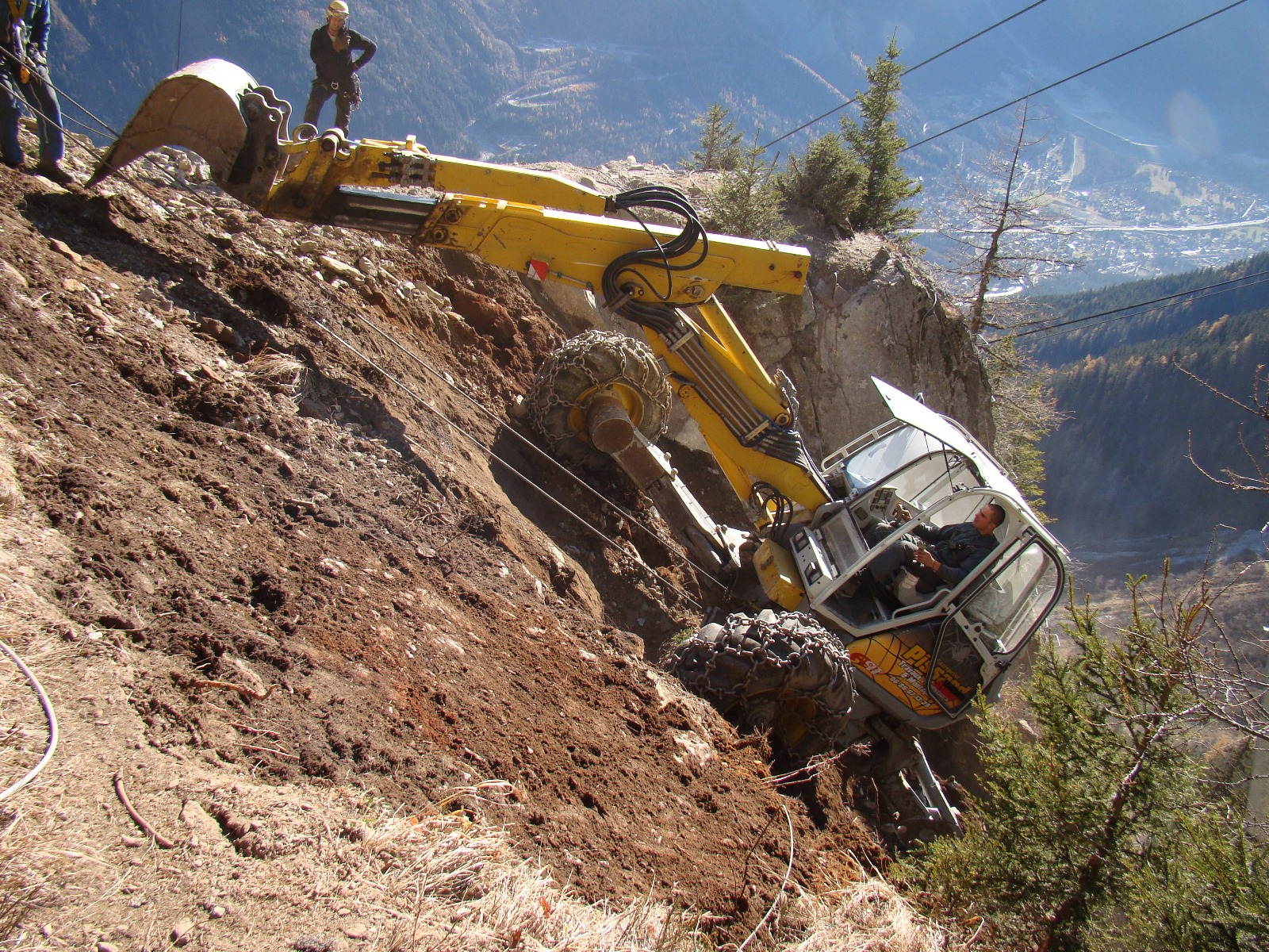 Démontage massif de télécabine brévent Chamonix